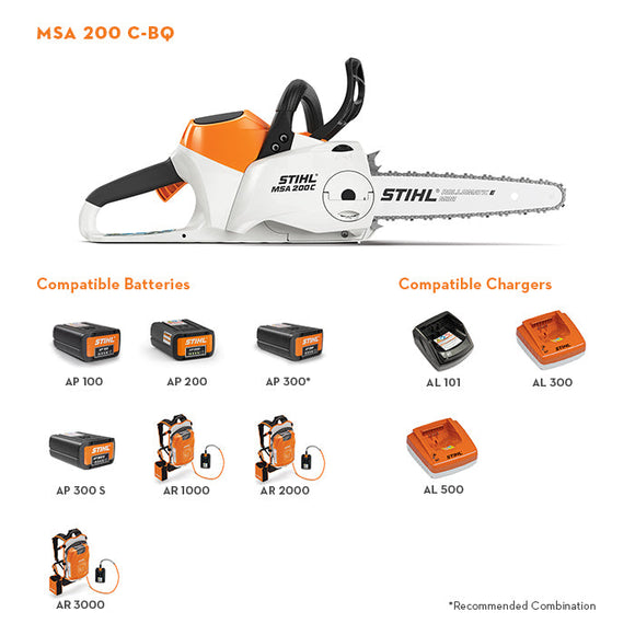 Stihl MSA 200 C-B Battery Powered Chainsaw