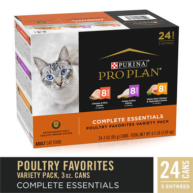 Purina Pro Plan Variety Pack Chicken & Turkey Entrees Wet Cat Food