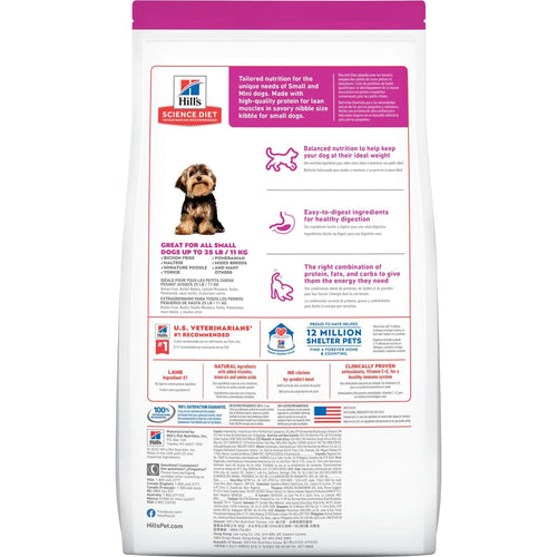 Hill's Science Diet Adult Small Paws Lamb Meal & Brown Rice Recipe Dog Food