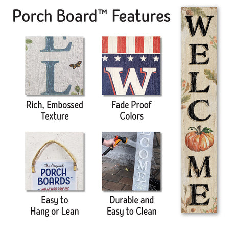 My Word Welcome Fall Pumpkin Porch Board