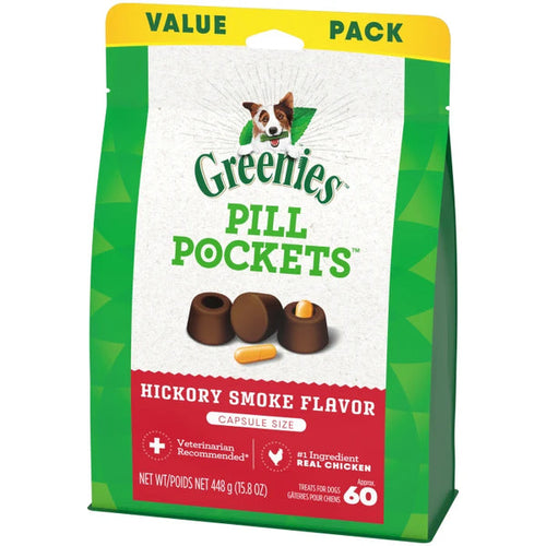 Greenies Hickory Smoke Flavored Capsule Pill Pockets, 60 Count