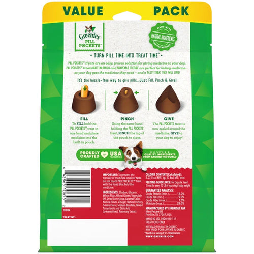 Greenies Hickory Smoke Flavored Capsule Pill Pockets, 60 Count