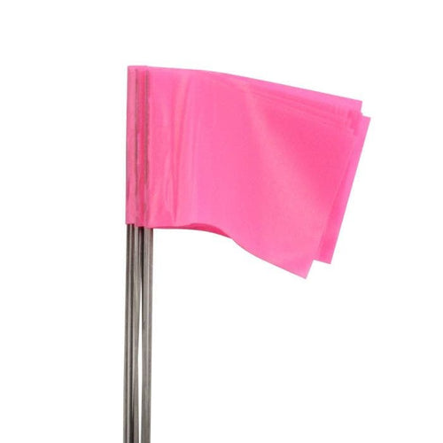 C.H. Hanson Stake Flags-15 Staff Pink Fluorescent 10Pcs