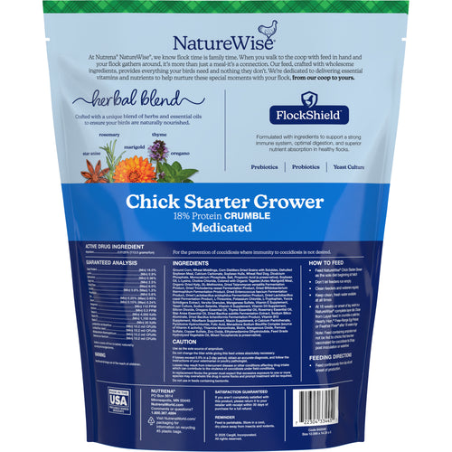 NatureWise® Chick Starter Grower 18% Protein Crumble Medicated
