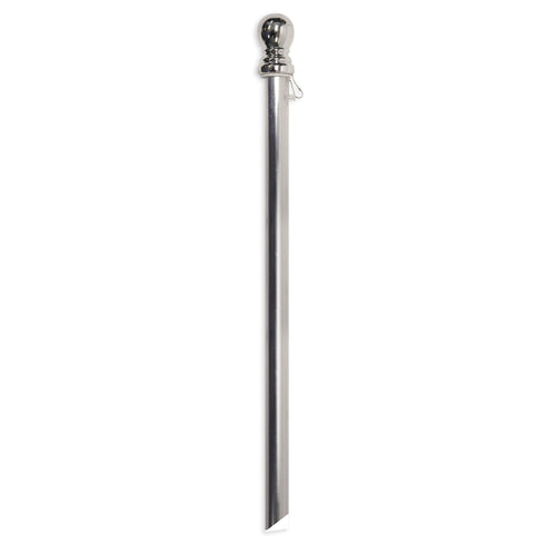 Evergreen Chrome Finish Aluminum Flag Pole With Anti-Wrap Tube