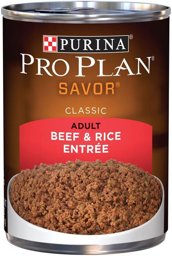 Purina Pro Plan Savor Adult Beef & Rice Entree Canned Dog Food