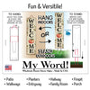 My Word Welcome Pumpkin Stand Out Sign Tall Porch Board