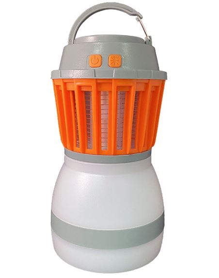 GoGreen Zappy Bug Zapper LED Lantern USB Rechargeable (Orange/Gray)