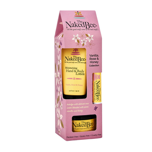 The Naked Bee Vanilla, Rose & Honey Gift Collection