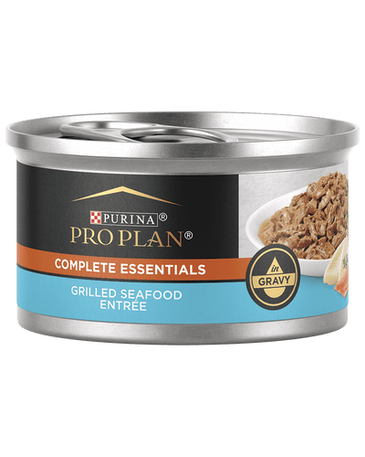 Purina Pro Plan Complete Essentials Grilled Seafood Entrée in Gravy Wet Cat Food