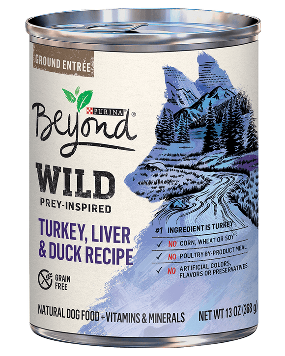 Purina Beyond WILD High Protein Turkey, Liver & Duck Recipe Natural Wet Dog Food Plus Vitamins & Minerals