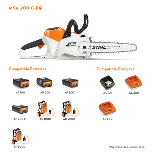 Stihl MSA 200 C-B Battery Powered Chainsaw