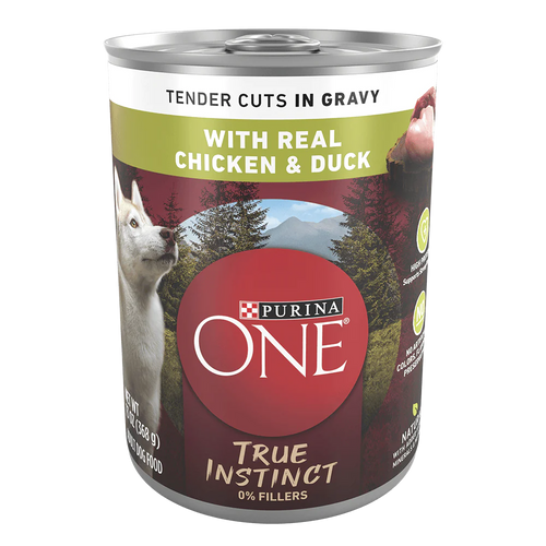 Purina ONE True Instinct Tender Cuts in Gravy Dog Food Formula With Real Chicken & Duck (13 oz can)